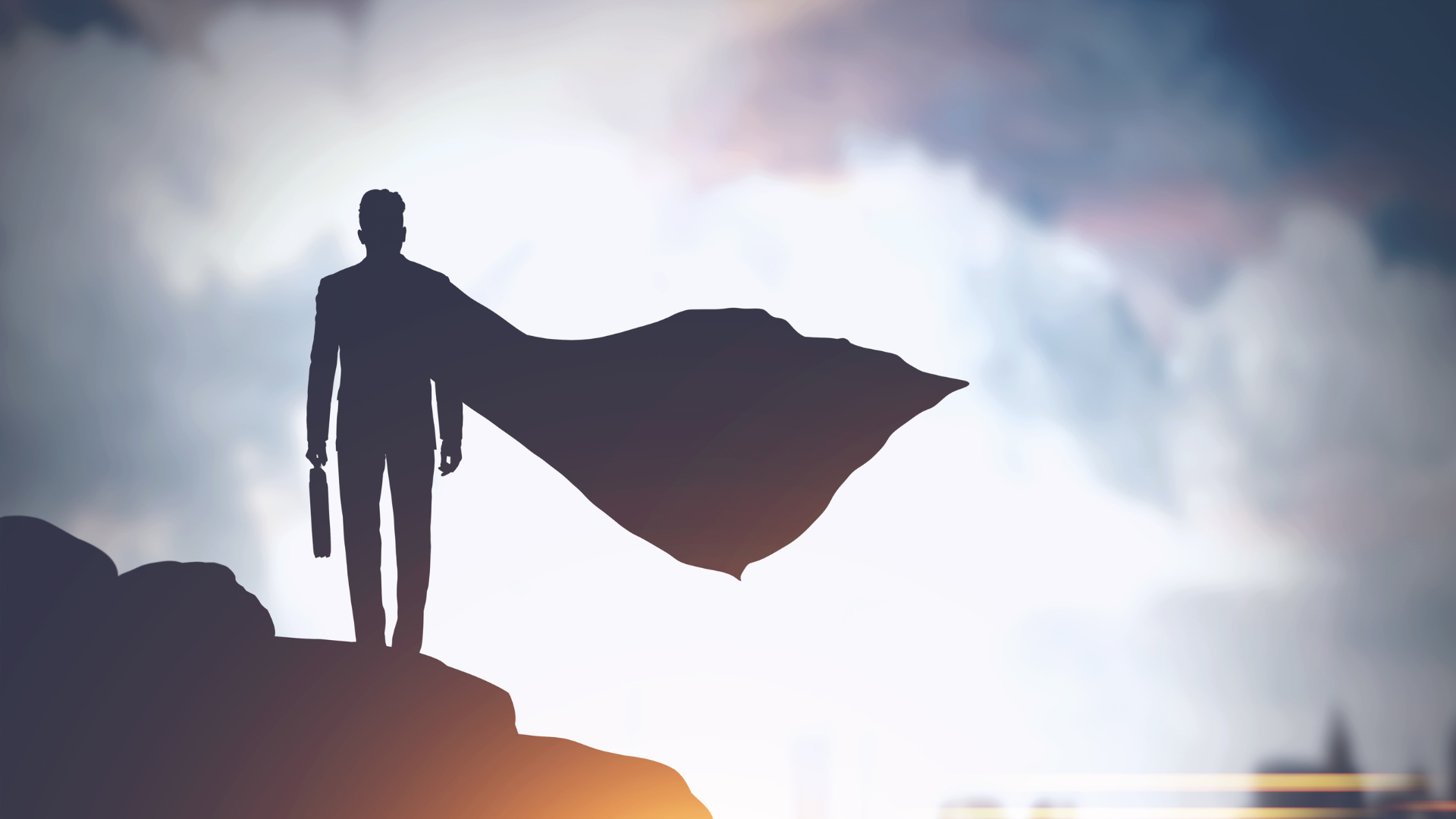 super hero w briefcase
